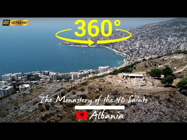 🇦🇱 Explore Monastery of the 40 Saints 360 VR | Sarandë , Albania | Ancient Ruins & Sea Views Tour 4K
