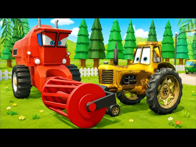 Will Old Tractor McQueen be able to handle the farm? Colors and Shapes for Kids
