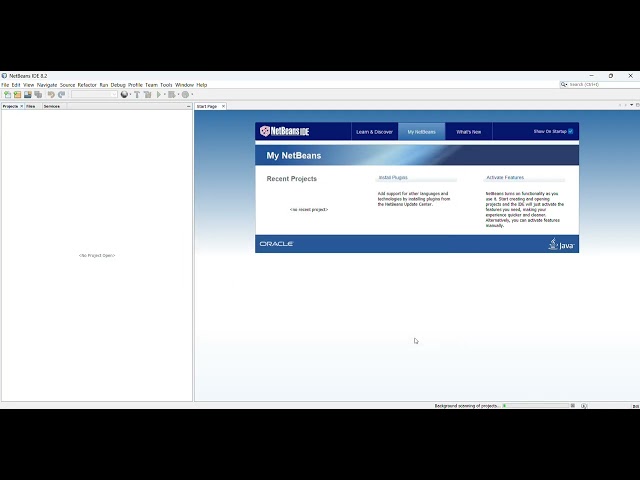 How to creating a new project in netbeans