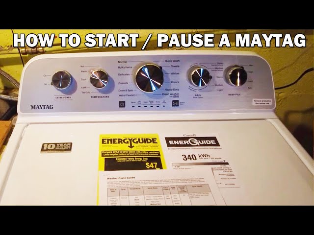 MAYTAG TOP LOAD WASHER ( START / PAUSE BUTTON ) TUTORIAL