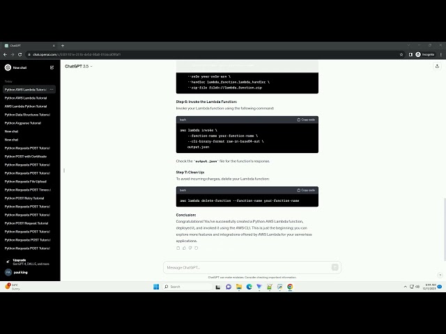 python aws lambda tutorial