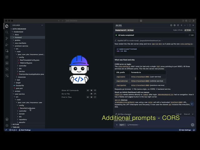 IBM Bob Java Modernization - Migrating Legacy Struts App into React & Spring Boot Microservices