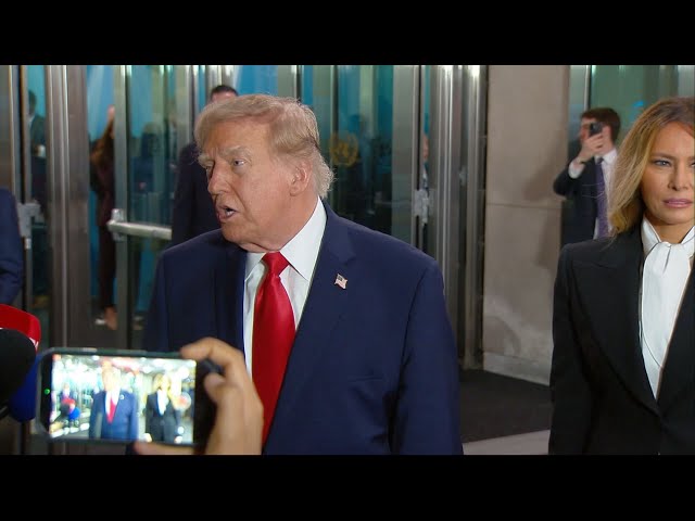 «No deberías estar aquí»: Trump arremete contra un reportero de CNN antes de su discurso en la ONU.
