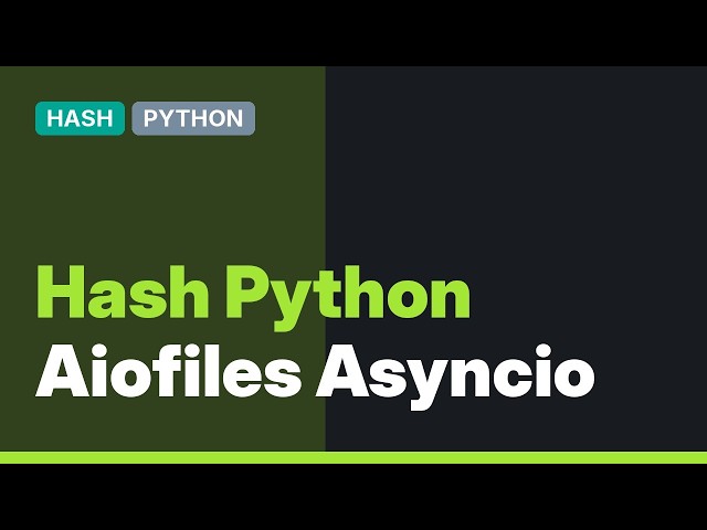 Asynchronous programming for calculating hashes of files