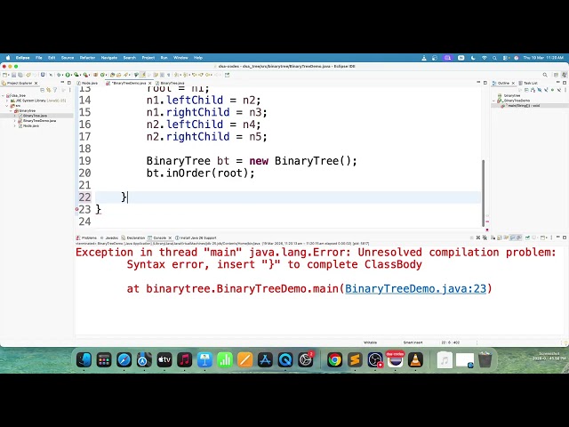 Binary Tree Traversal Java Implementation