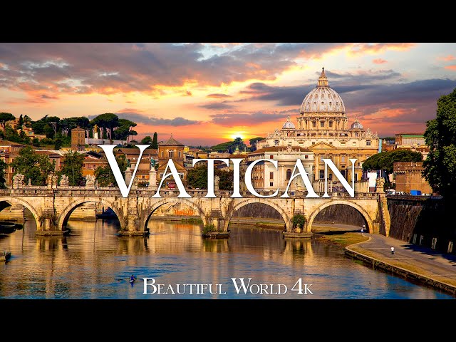 Vatican 4K Scenic Relaxation Film - Peaceful Piano Music - Travel City