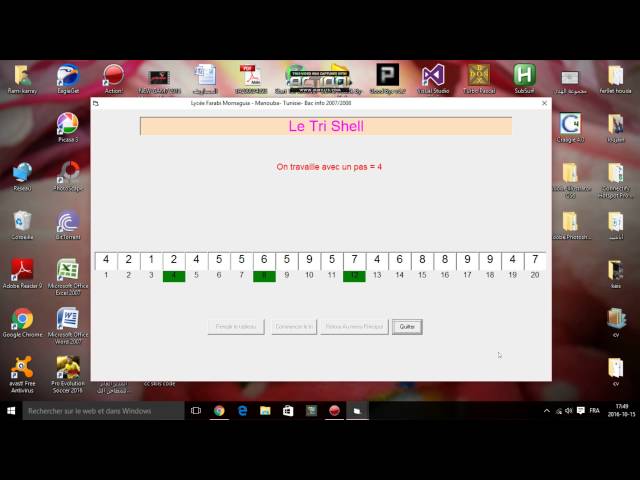 le principe des tri shell et fusion