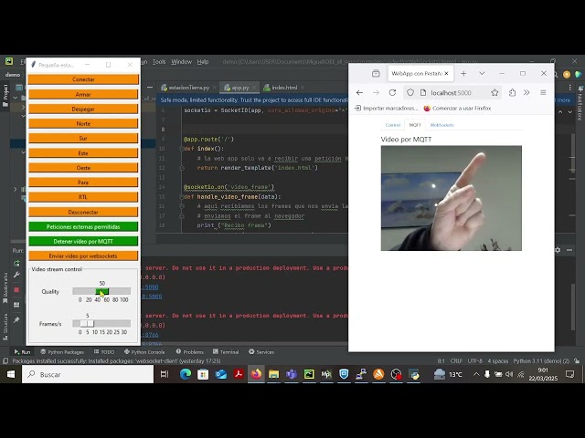 demo video MQTT websocket flask