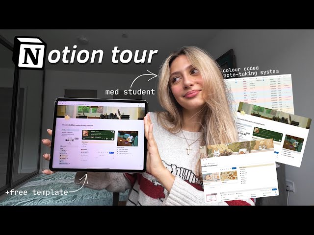 HOW I ORGANIZE MY LIFE FOR MED SCHOOL | full student Notion tour + free template