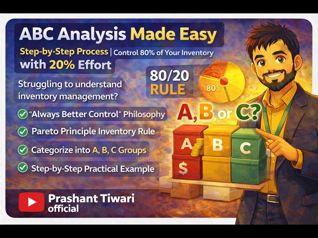 ABC Analysis Made Easy | Step-by-Step Process |Control 80% of Your Inventory with 20% Effort