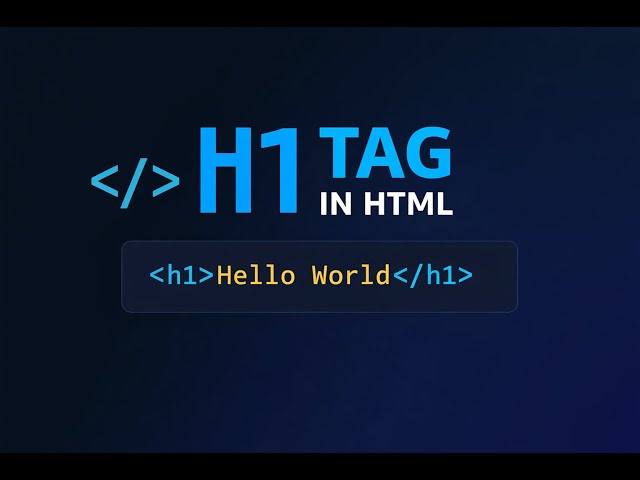 What is H1 Tag in HTML? | HTML Tutorial for Beginners  #html #coding #webdevelopment