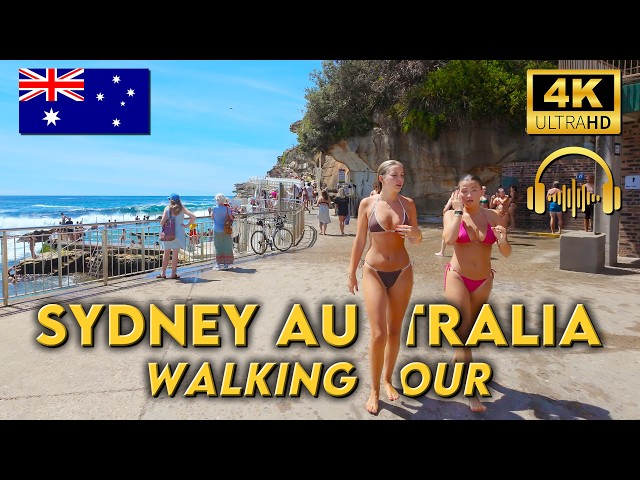 WALKING TOUR SYDNEY AUSTRALIA | BUZZING Bronte to COOL Coogee | 4KUHD | Binaural 🎧