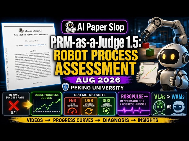 PRM-as-a-Judge 1.5: A Toolkit for Robot Process Assessment (Aug 2026)