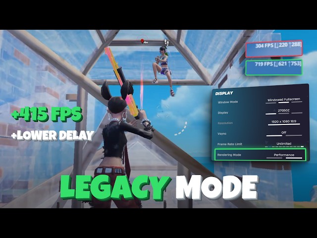 LEGACY PERFORMANCE Mode just gave me +400 fps and this is how u do it ( Forge Tweaks )