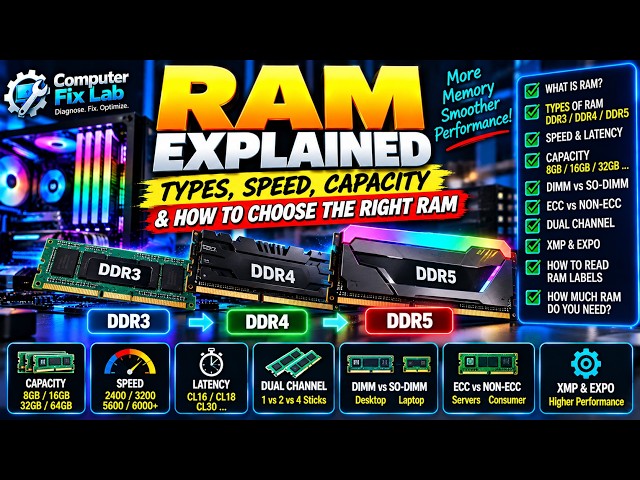 RAM Explained: Types, Speed, Capacity & How to Choose the Right RAM