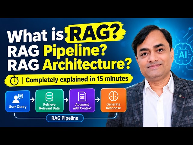 WHAT IS RAG? PIPELINE + ARCHITECTURE | COMPLETE GUIDE IN 15 MIN