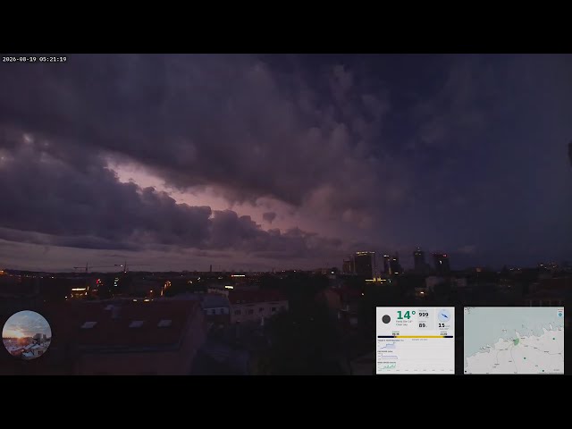 Thin clouds at sunrise with clear skies later in the day over Tallinn - Time-lapse - 2026-08-19