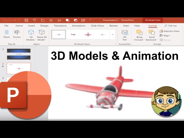 3D Models and 3D Animation in PowerPoint