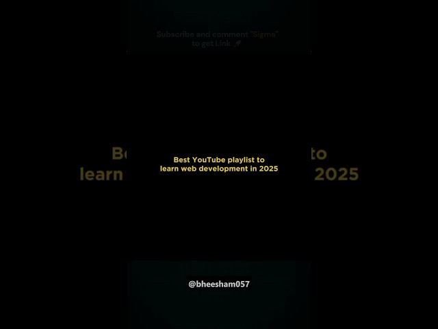Best YouTube Playlist to Learn Web Development in 2025 #PahechanCoding #programming #playlist