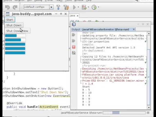 Example of using ExecutorService/Executors