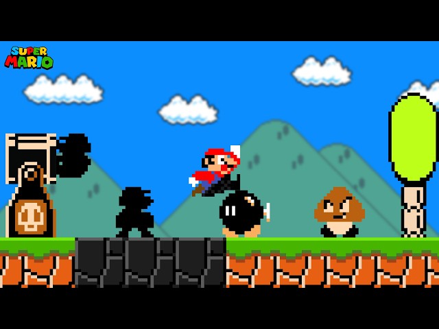 Mario Can't Touch the Color BLACK in Super Mario Bros!