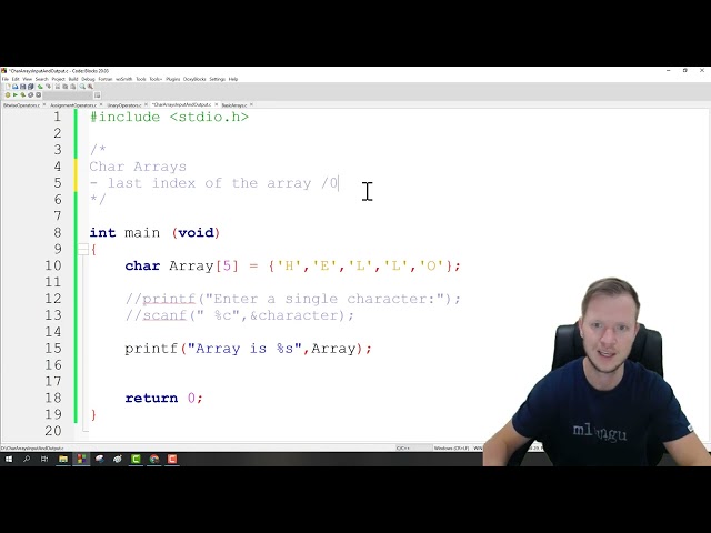 5.d C Programming - Character Arrays