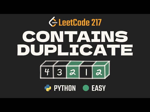 Contains Duplicate - LeetCode 217 - Python