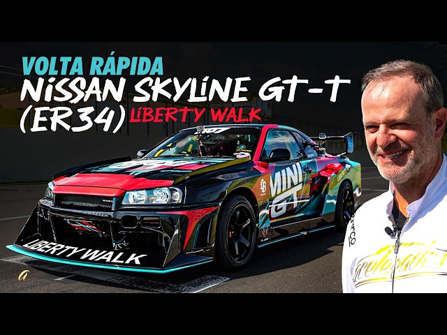 NISSAN SKYLINE LIBERTY WALK ON A HOT LAP! Rubinho pushes the JDM sports car with a legendary body...