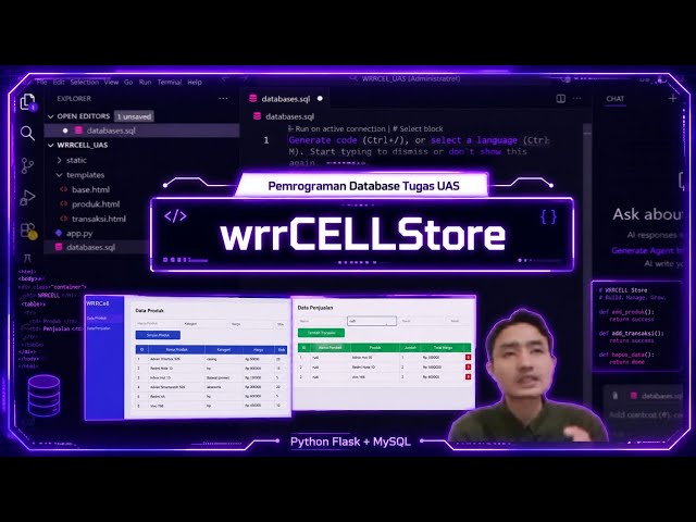 UAS Pemrograman Basis Data | Aplikasi wrrCELLStore Menggunakan Python Flask & MySQL 