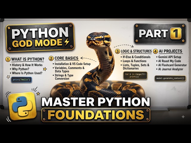 Complete Python with AI Course 2026 (Hindi) — Beginner to AI Projects | Full Course