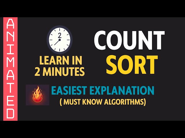 Counting Sort in Hindi | Animation + Example | Must Know Algorithms Ep 6