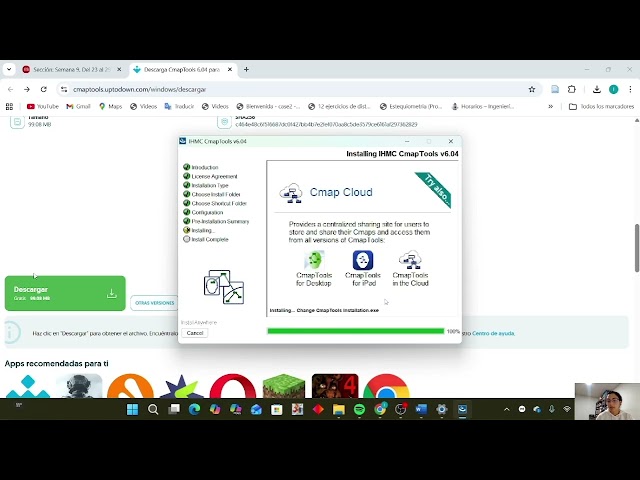 Videotutorial de instalación y uso básico del software CmapTools