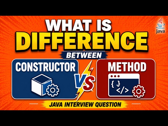 Constructor vs Method in Java | What's the Difference? | Java Interview Question #java