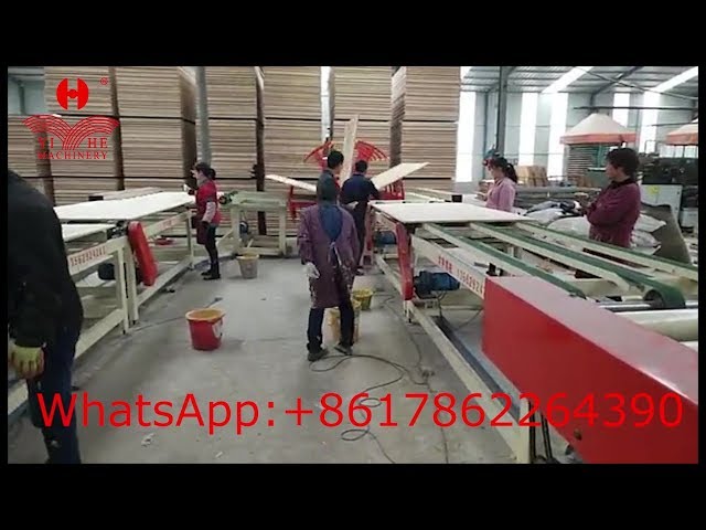 automatic plywood putty scraping spreading line, plywood production line