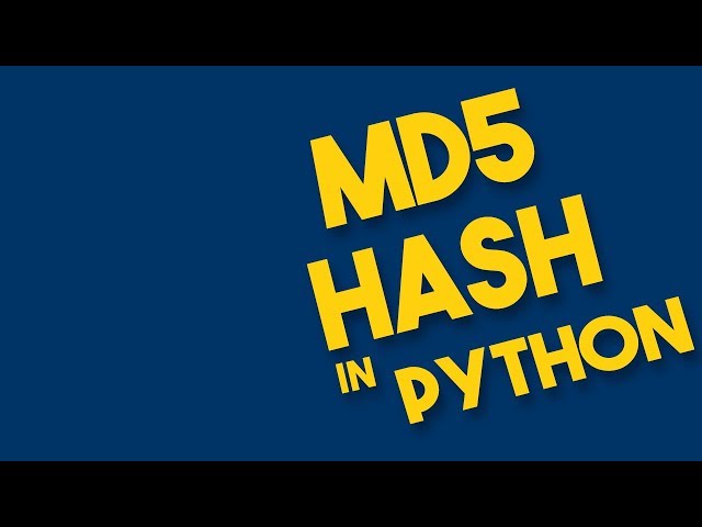 MD5 Hash in Python