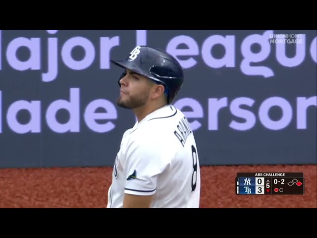 JONATHAN ARANDA, RAYS VS YANKEES 12 ABRIL 2026
