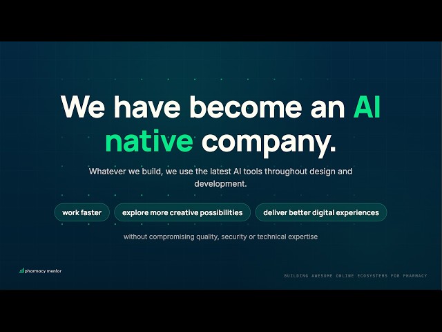 Pharmacy Website Design and Development UK | AI-Native | Pharmacy Mentor