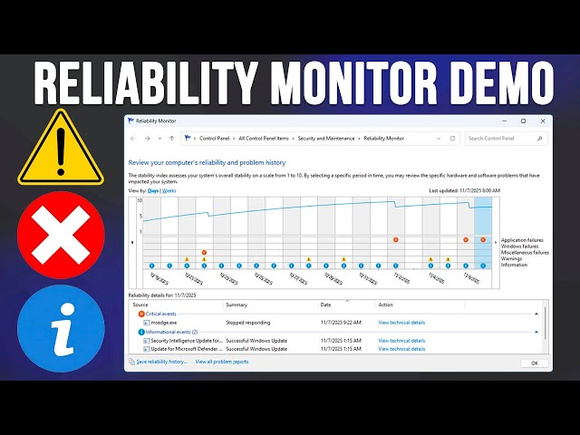 Reliability Monitor - The Underrated Windows Troubleshooting Tool