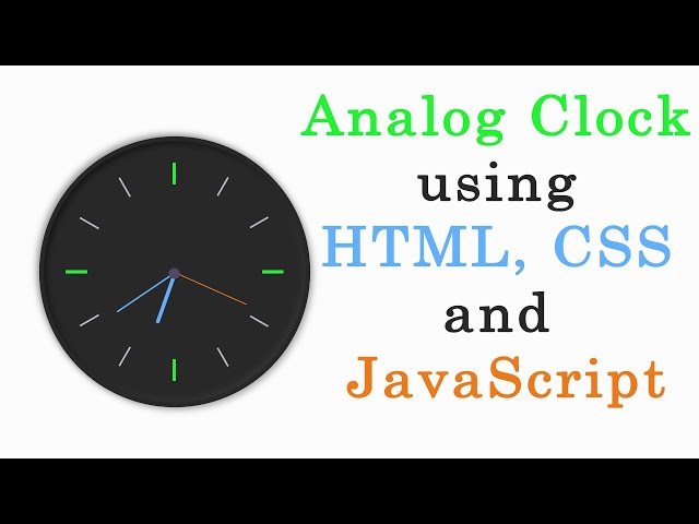 Simple Analog Clock using HTML, CSS and JavaScript | Web Development Skills