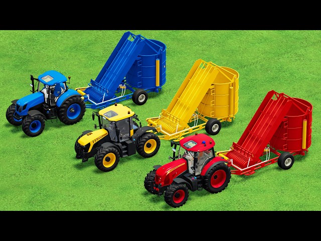 HARD ROAD CHALLENGE! 4 TRACTOR BRANDS BATTLE in EXTREME MUD! FS22