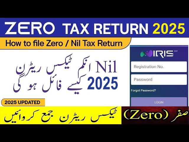 How to File Nil Income Tax return 2025 | Zero Income Tax Return 2025 Nil | Income Tax Return Filing