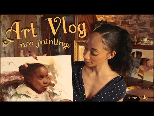 Oil Painting Art Vlog| Painting Black Figures & Finding My Creative Voice 🕯