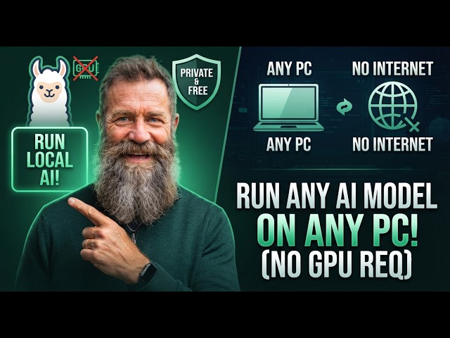 Run Any AI Model Locally on ANY PC with Llama.cpp (No GPU, No Internet, Free & Private)