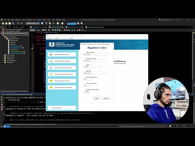 Interfaz Gráfica en JAVA - "Administración de Libros" | Ventanas y Menus