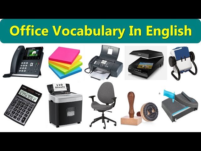 Office Tools Vocabulary | Office Equipment In English | learn Things In The office