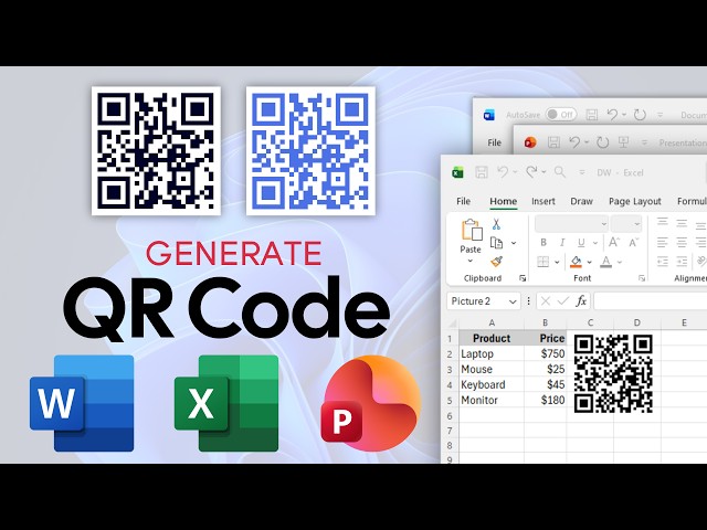 How to Create a QR Code in Word, Excel, and PowerPoint | Add-In Method