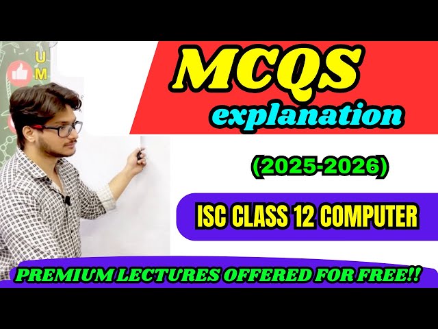 ISC Class 12 Computer Important MCQs 2026 | Board Exam MCQ Practice