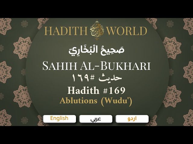 Hadith #169 — Book of Ablutions (Wudu') | Sahih al-Bukhari