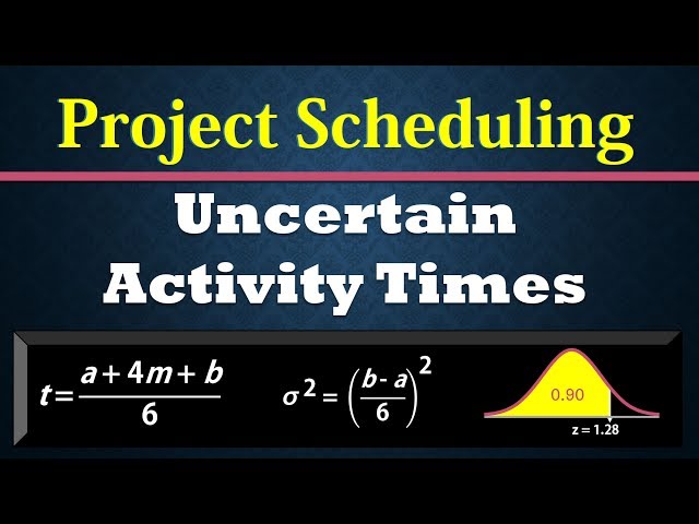 Project Scheduling 2 -Calculating variance and probabilities -PERT/CPM
