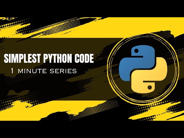 THE SIMPLEST PYTHON CODE #python #pythonforbeginners #coding #subscribe #trending